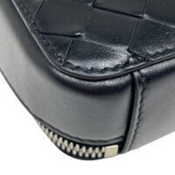 Bottega Veneta Intrecciato Crossbody Bag Leather Black - Picture 3 of 8